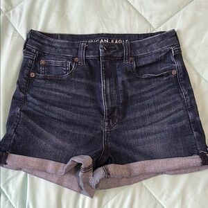 AE high rise curvy jean shorts
